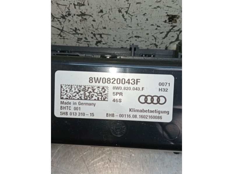 Recambio de mando calefaccion / aire acondicionado para audi q5 (fyb, fyg) 2.0 tdi quattro referencia OEM IAM 8W0820043F 5HB0133