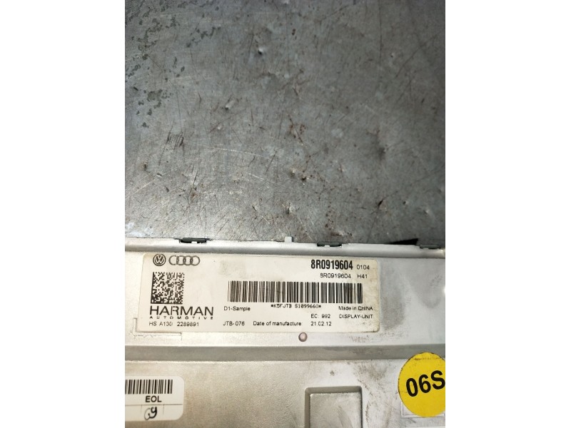Recambio de pantalla multifuncion para audi a5 sportback (8t) 3.0 tdi (150kw) referencia OEM IAM 8R0919604  