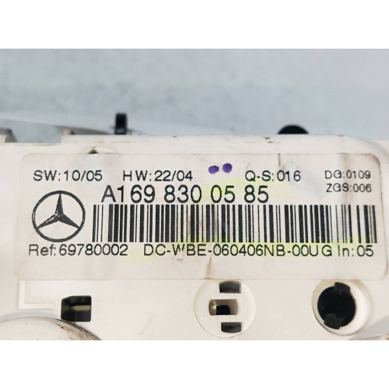 Recambio de mando calefaccion / aire acondicionado para mercedes clase b (w245) 1.5 cat referencia OEM IAM A1698300585  