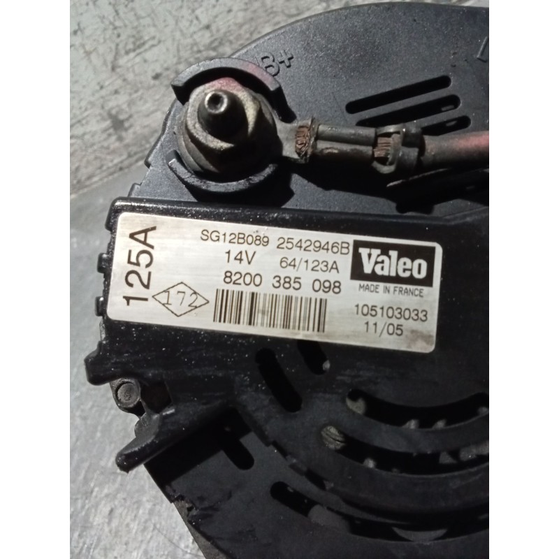 Recambio de alternador para renault kangoo (kc0/1_) 1.5 dci (kc07) referencia OEM IAM 8200385098 2542946B 125A