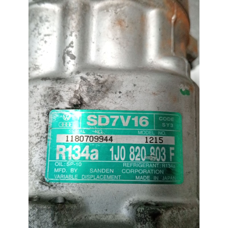 Recambio de compresor aire acondicionado para seat cordoba (6k1, 6k2) 1.9 tdi referencia OEM IAM 1J0820803F  
