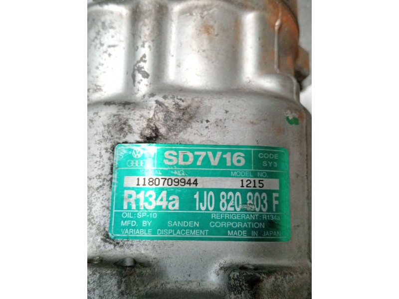 Recambio de compresor aire acondicionado para seat cordoba (6k1, 6k2) 1.9 tdi referencia OEM IAM 1J0820803F  