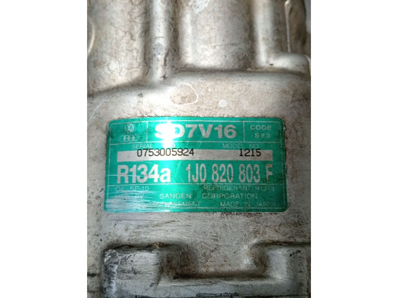 Recambio de compresor aire acondicionado para seat toledo ii (1m2) 1.9 tdi referencia OEM IAM 1J0820803F  