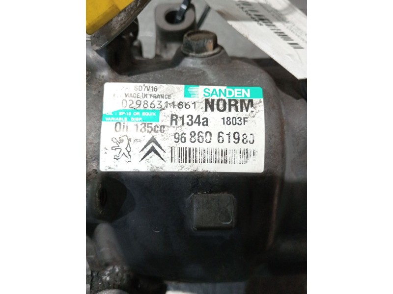 Recambio de compresor aire acondicionado para citroën jumpy 2.0 hdi cat (rhk / dw10uted4) referencia OEM IAM 9686061980  