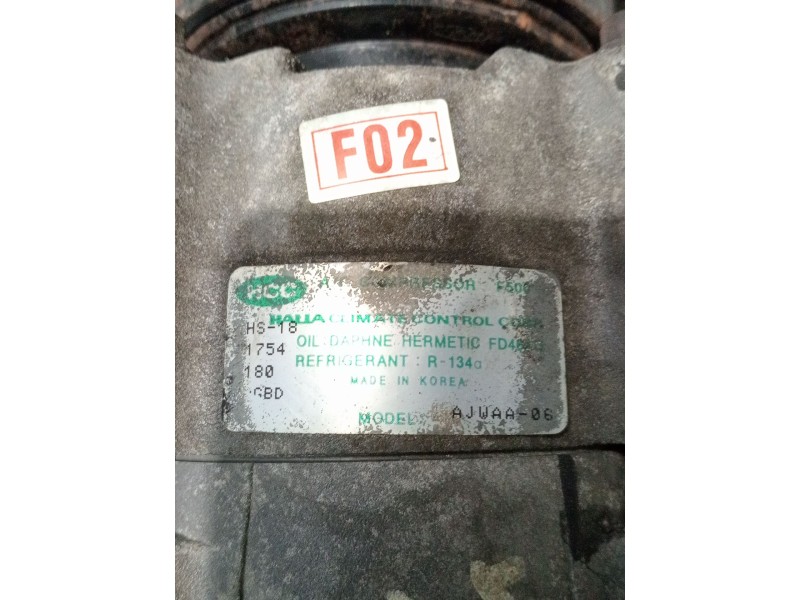 Recambio de compresor aire acondicionado para hyundai trajet (fo) 2.0 referencia OEM IAM AJWAA06  