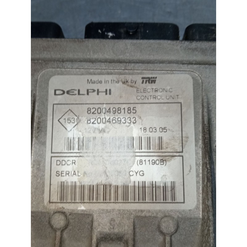 Recambio de centralita motor uce para renault kangoo (kc0/1_) 1.5 dci (kc07) referencia OEM IAM 8200498185 8200469333 