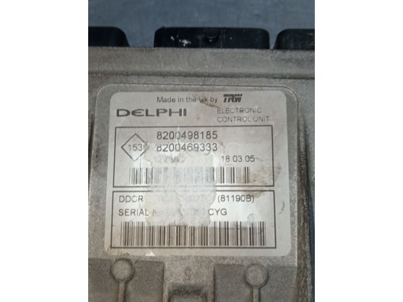 Recambio de centralita motor uce para renault kangoo (kc0/1_) 1.5 dci (kc07) referencia OEM IAM 8200498185 8200469333 