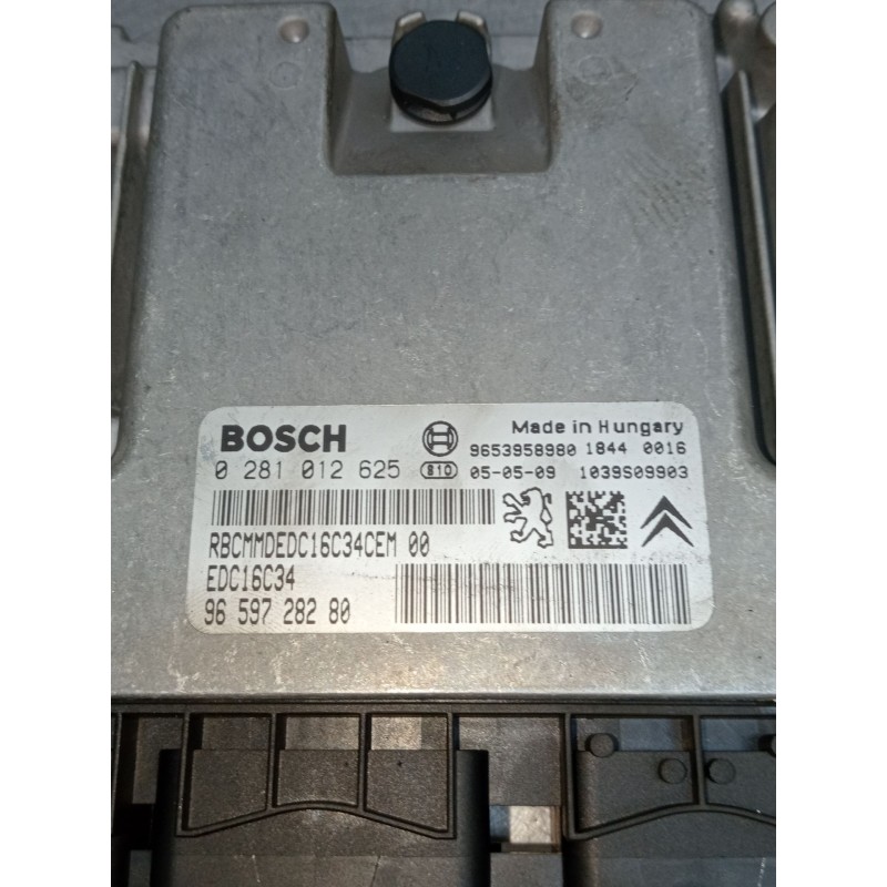 Recambio de centralita motor uce para peugeot 407 (6d_) 1.6 hdi 110 (6d9hzc, 6d9hyc) referencia OEM IAM 0281012625 9659728280 96