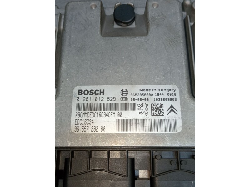 Recambio de centralita motor uce para peugeot 407 (6d_) 1.6 hdi 110 (6d9hzc, 6d9hyc) referencia OEM IAM 0281012625 9659728280 96