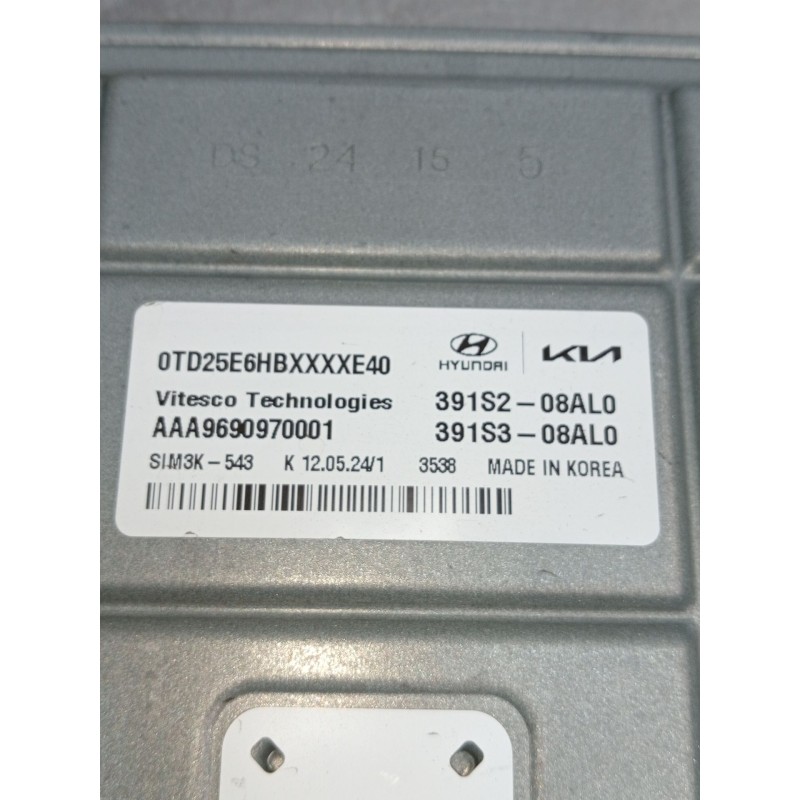 Recambio de centralita motor uce para kia niro ii (sg2) 1.6 gdi hybrid referencia OEM IAM 391S208AL0 391S308AL0 