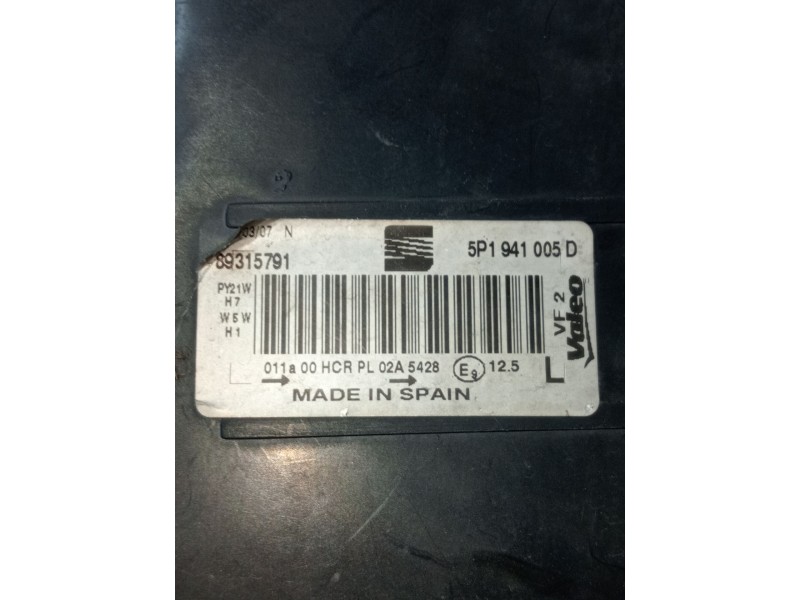 Recambio de faro izquierdo para seat leon (1p1) 1.9 tdi referencia OEM IAM 5P1941005D  