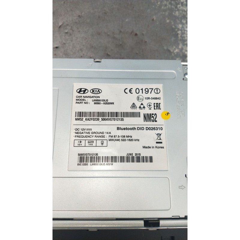 Recambio de pantalla multifuncion para kia cee´d (jd) 1.6 gt referencia OEM IAM 96560A2520WK LAN5001EKJD 