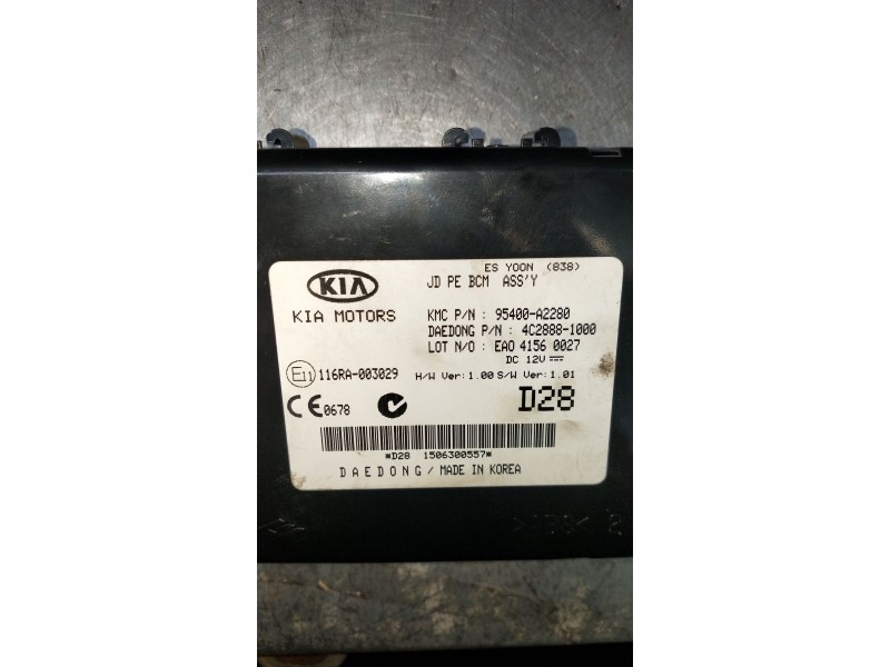 Recambio de modulo electronico para kia cee´d (jd) 1.6 gt referencia OEM IAM 116RA003029 95400A2280 4C28881000