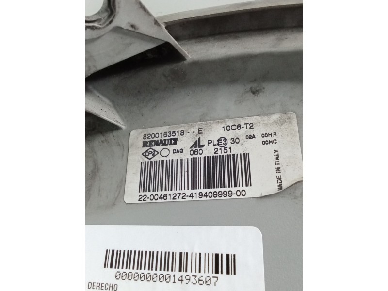 Recambio de faro derecho para renault master ii phase 2 caja cerrada referencia OEM IAM 8200163518  