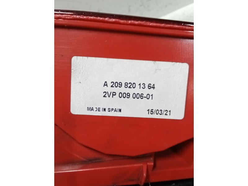 Recambio de piloto trasero izquierdo para mercedes-benz clase clk (w209) coupe 220 cdi (209.308) referencia OEM IAM A2098201364 