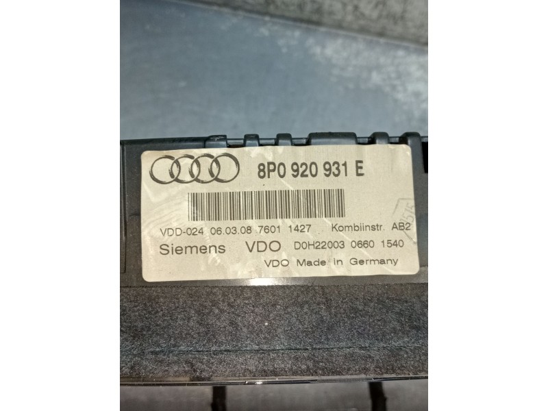 Recambio de cuadro instrumentos para audi a3 (8p1) 2.0 tdi 16v referencia OEM IAM 8P0920931E  