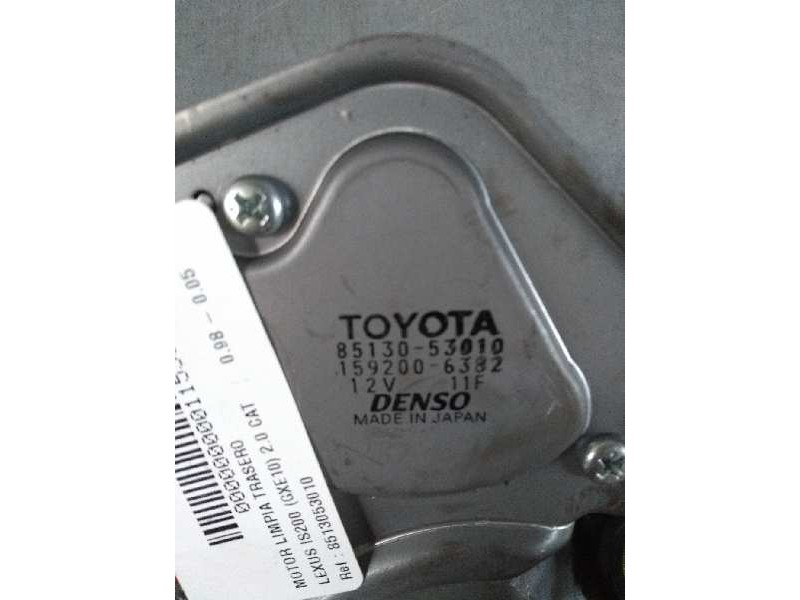 Recambio de motor limpia trasero para lexus is200 (gxe10) 2.0 cat referencia OEM IAM 8513053010 1592006382 