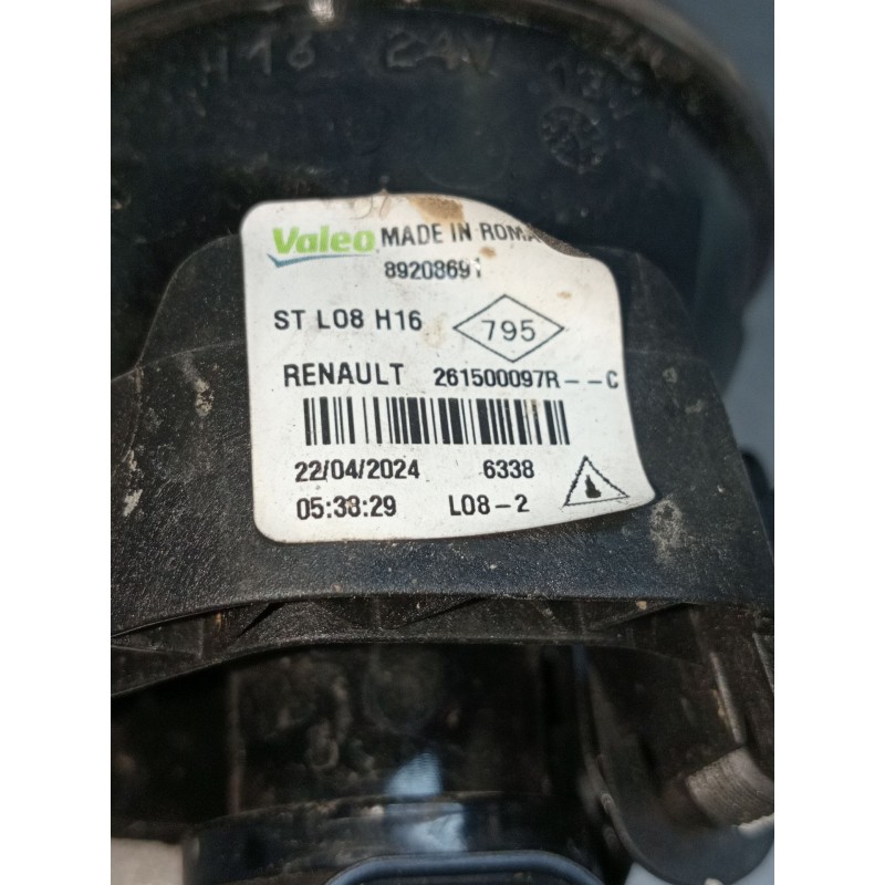 Recambio de faro antiniebla derecho para dacia sandero iii 1.0 tce 90 eco-g referencia OEM IAM 89208691 261500097R 
