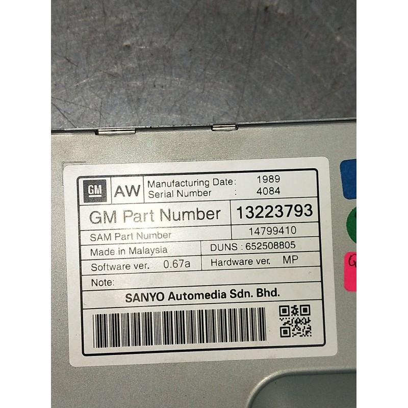 Recambio de pantalla multifuncion para opel insignia a (g09) 1.8 (68) referencia OEM IAM 13223793 14799410 652808805