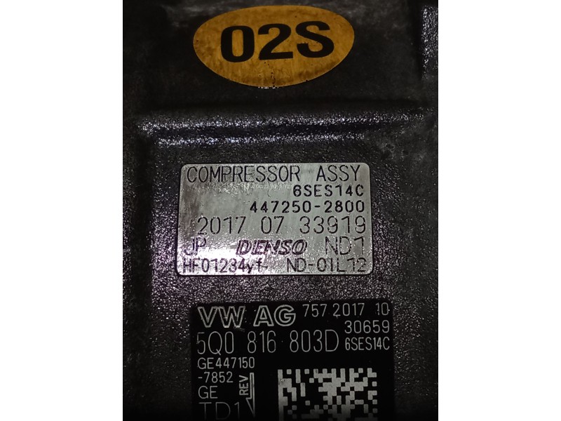 Recambio de compresor aire acondicionado para volkswagen polo referencia OEM IAM 4472502800 20170733919 
