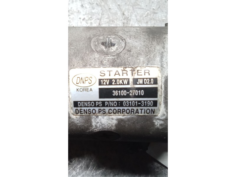 Recambio de motor arranque para hyundai sonata v (nf) 2.0 crdi referencia OEM IAM 3610027010 031013190 
