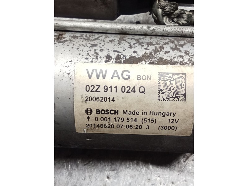 Recambio de motor arranque para seat leon sc (5f5) 1.4 tsi referencia OEM IAM 02Z911024Q 0001179514 