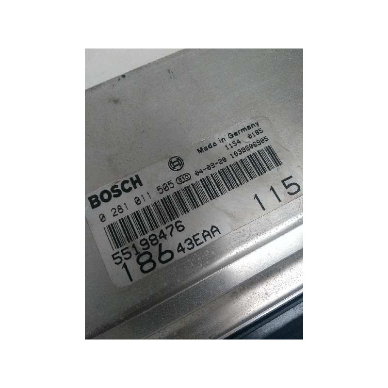 Recambio de centralita motor uce para fiat multipla (186) 1.9 jtd cat referencia OEM IAM 0281011505 55198476 18643EAA115