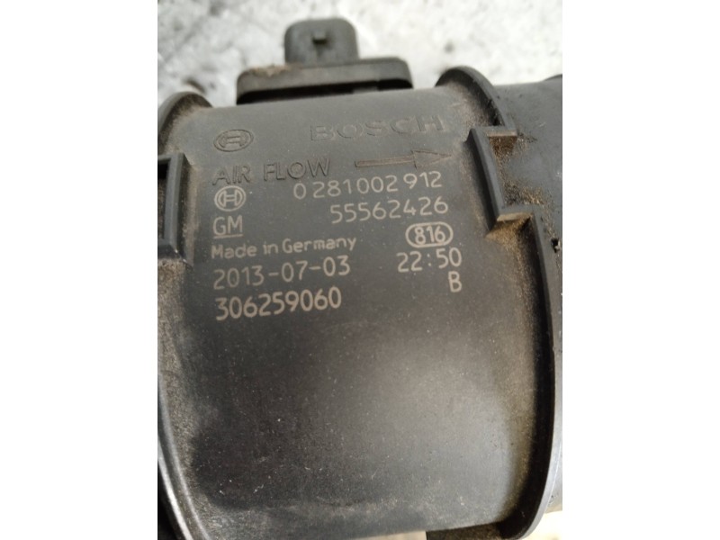 Recambio de caudalimetro para opel insignia berlina edition referencia OEM IAM 0281002912 55562426 