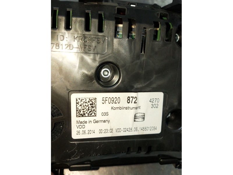 Recambio de cuadro instrumentos para seat leon sc (5f5) 1.4 tsi referencia OEM IAM 5F0920872  