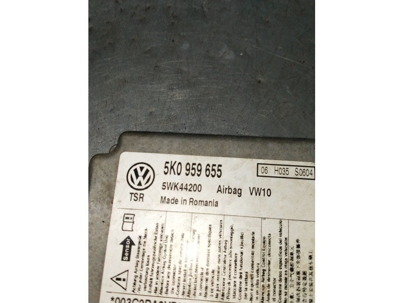 Recambio de centralita airbag para volkswagen golf vi (5k1) 2.0 tdi referencia OEM IAM 5K0959655 5WK44200 