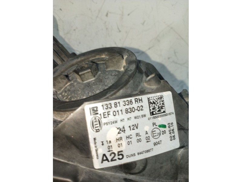 Recambio de faro derecho para opel corsa e (x15) 1.3 cdti (08, 68) referencia OEM IAM 13381336RH 1EF01183002 