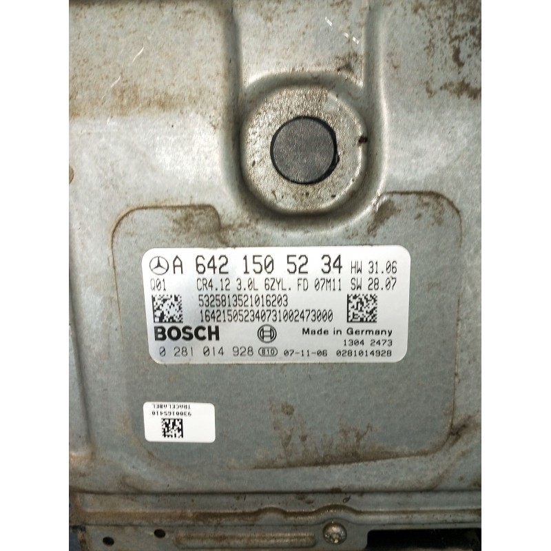 Recambio de centralita motor uce para mercedes-benz clase m (w164) ml 320 cdi 4-matic (164.122) referencia OEM IAM 0281014928 A6