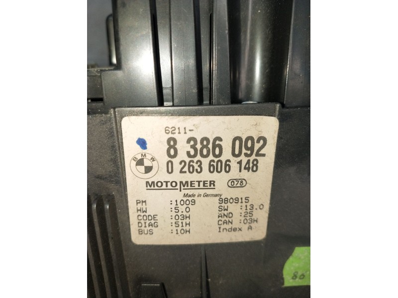 Recambio de cuadro instrumentos para bmw 3 (e46) 318 i referencia OEM IAM 0263606148 8386092 