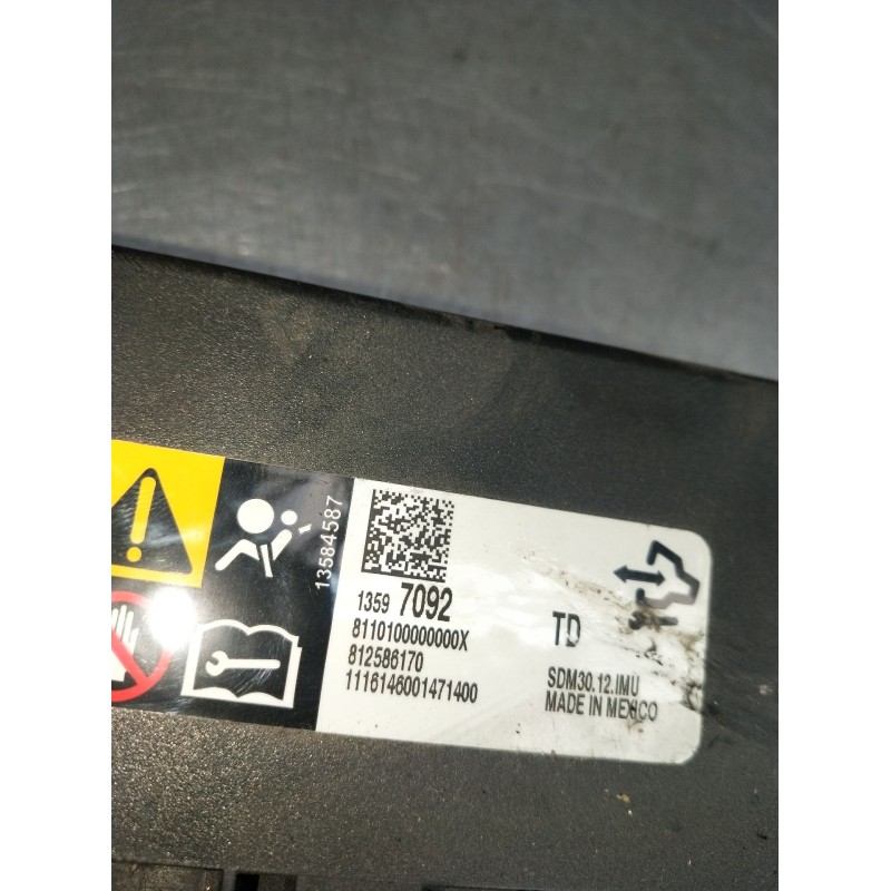 Recambio de kit airbag para opel corsa e (x15) 1.3 cdti (08, 68) referencia OEM IAM 13597092  