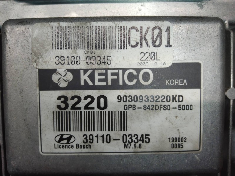 Recambio de centralita motor uce para hyundai i20 classic referencia OEM IAM 3911003345 9030933220KD 3220