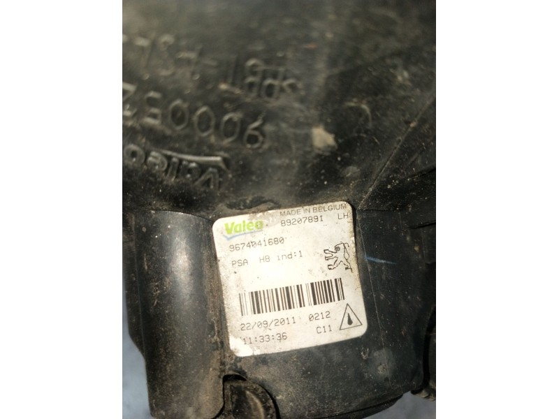 Recambio de faro antiniebla izquierdo para peugeot 308 sw i (4e_, 4h_) 1.6 16v referencia OEM IAM 9674041680 89207891 