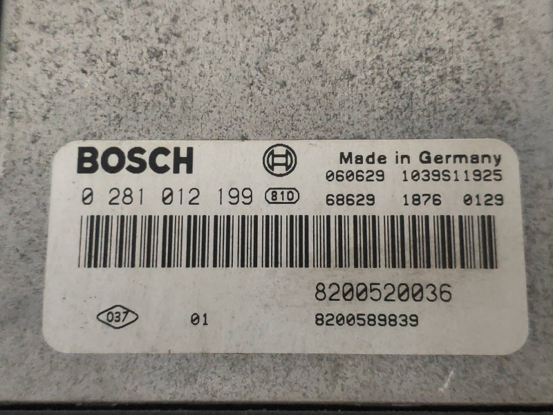 Recambio de centralita motor uce para renault laguna ii (bg0) confort dynamique referencia OEM IAM 0281012199 8200520036 8200589
