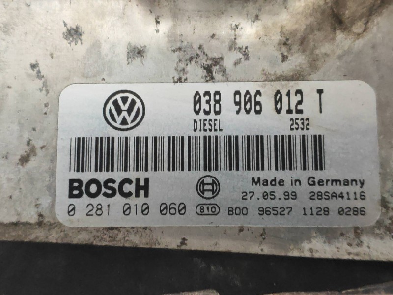 Recambio de centralita motor uce para seat toledo (1m2) select referencia OEM IAM 0281010060 038906012T 