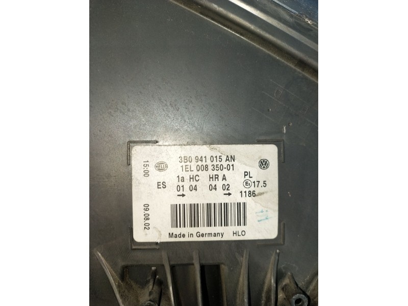 Recambio de faro izquierdo para volkswagen passat b5.5 (3b3) 1.9 tdi referencia OEM IAM 3B0941015AN 1EL00835001 