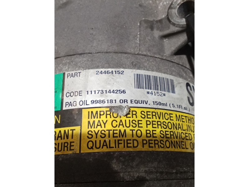 Recambio de compresor aire acondicionado para opel zafira a monospace (t98) 2.0 dti 16v (f75) referencia OEM IAM 24464152 998618