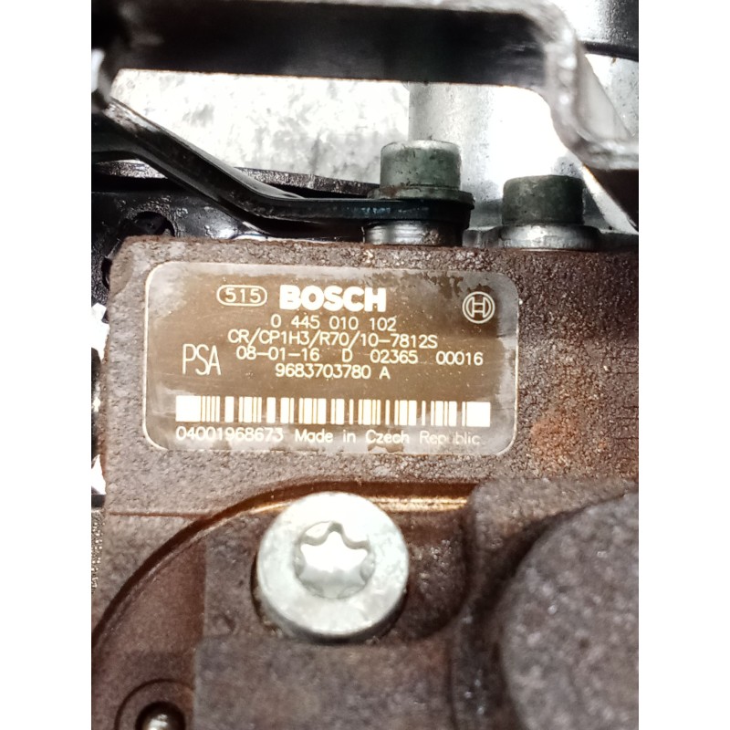 Recambio de bomba inyeccion para citroën jumpy ii furgoneta 1.6 hdi 90 16v referencia OEM IAM 9683703780A 0445010102 BOSCH