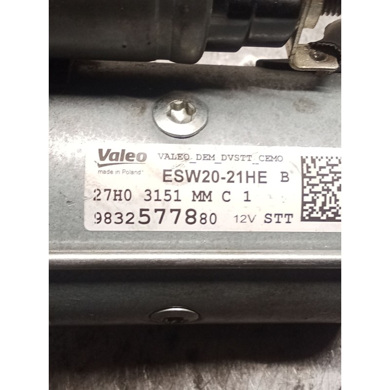 Recambio de motor arranque para peugeot 3008 ii suv (mc_, mr_, mj_, m4_) 1.5 bluehdi 130 referencia OEM IAM 9832577880  