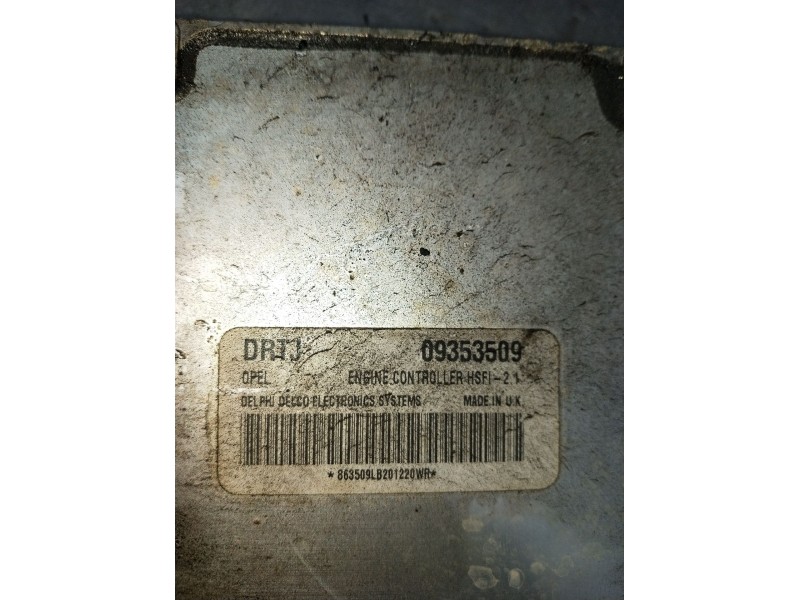 Recambio de centralita motor uce para opel astra g hatchback (t98) 1.6 (f08, f48) referencia OEM IAM 09353509  
