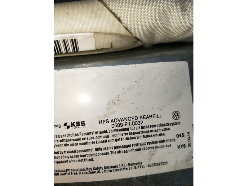 Recambio de airbag cortina delantero derecho para volkswagen tiguan (5n_) 2.0 tdi referencia OEM IAM 0589P10032  