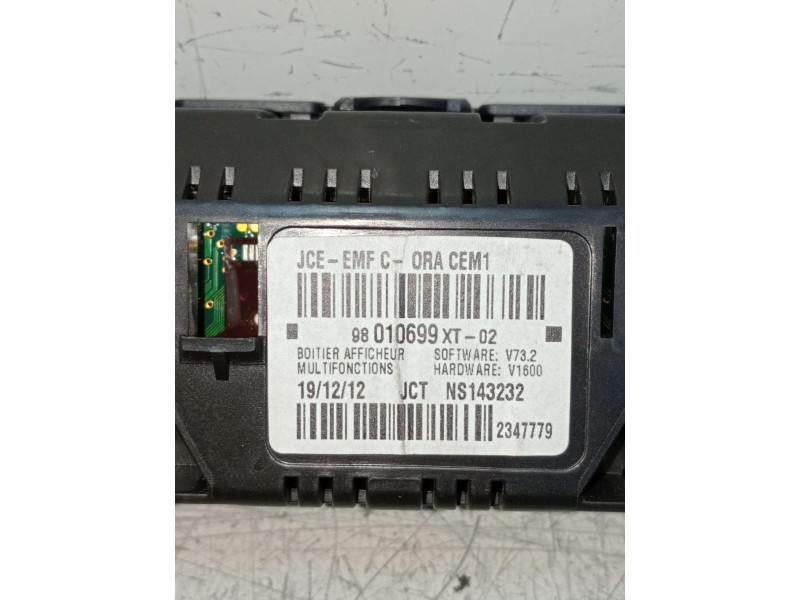 Recambio de pantalla multifuncion para citroën c3 attraction referencia OEM IAM 98010699XT NS143232 
