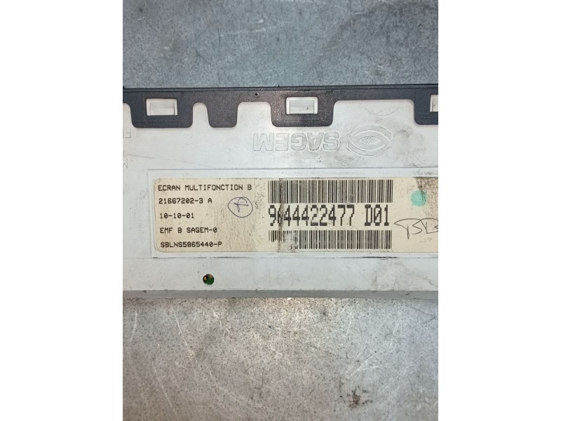 Recambio de pantalla multifuncion para citroën c5 berlina 2.0 hdi sx referencia OEM IAM 9644422477 216672023A D01