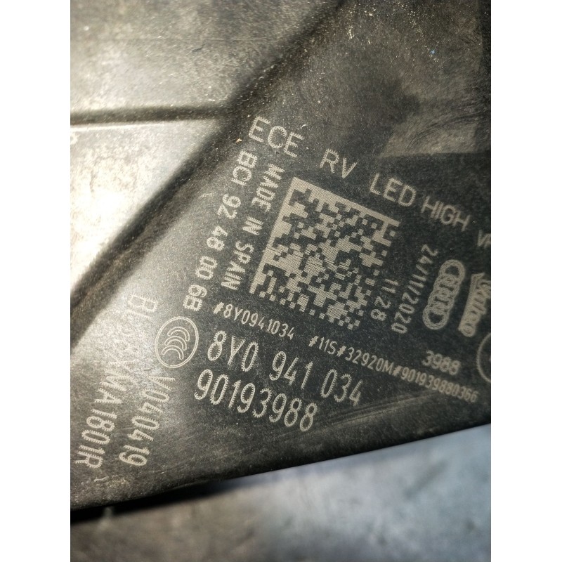 Recambio de faro derecho para audi a3 sportback (8ya, 8yf) 35 tdi referencia OEM IAM 8Y0941034 90193988 VER FOTOS