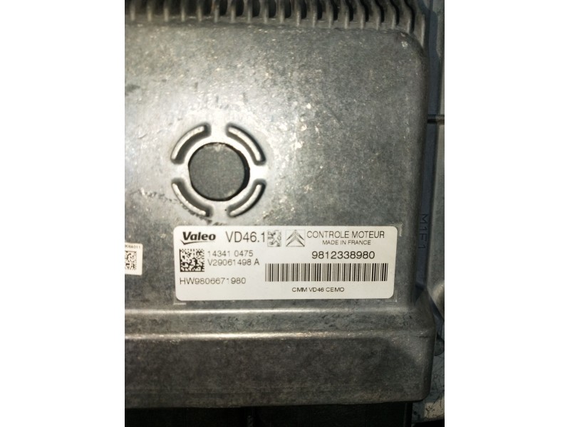 Recambio de centralita motor uce para citroën c4 ii (nc_) 1.2 thp 130 referencia OEM IAM 9812338980 143410475 