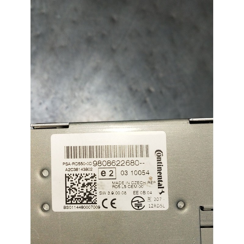 Recambio de sistema audio / radio cd para citroën c4 ii (nc_) 1.2 thp 130 referencia OEM IAM 9808622680 A2C38143802 