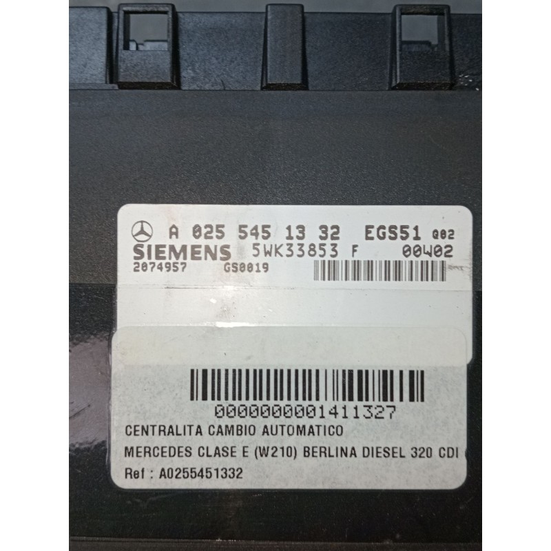 Recambio de centralita cambio automatico para mercedes-benz clase e (w210) berlina diesel 320 cdi (210.026) referencia OEM IAM A